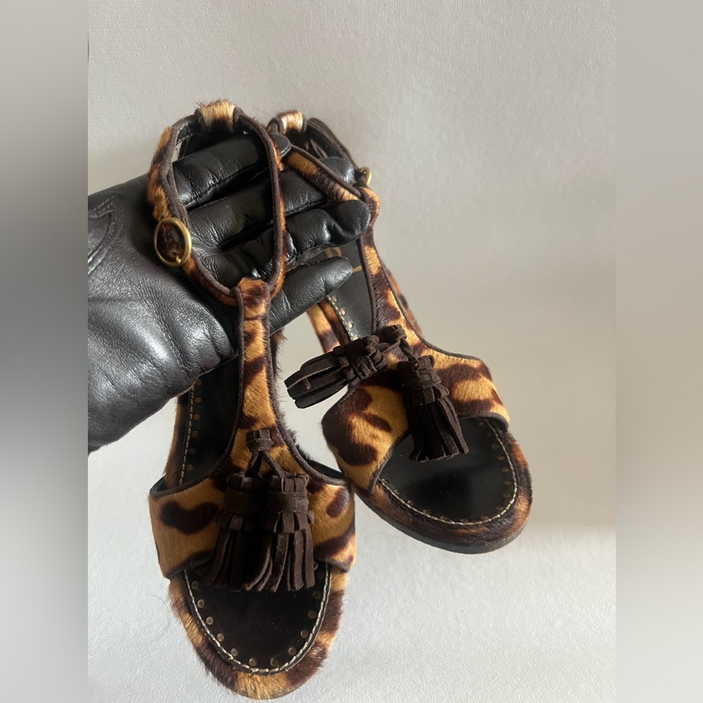 YSL Cheetah Calf Hair Heels - Picture 3 of 8